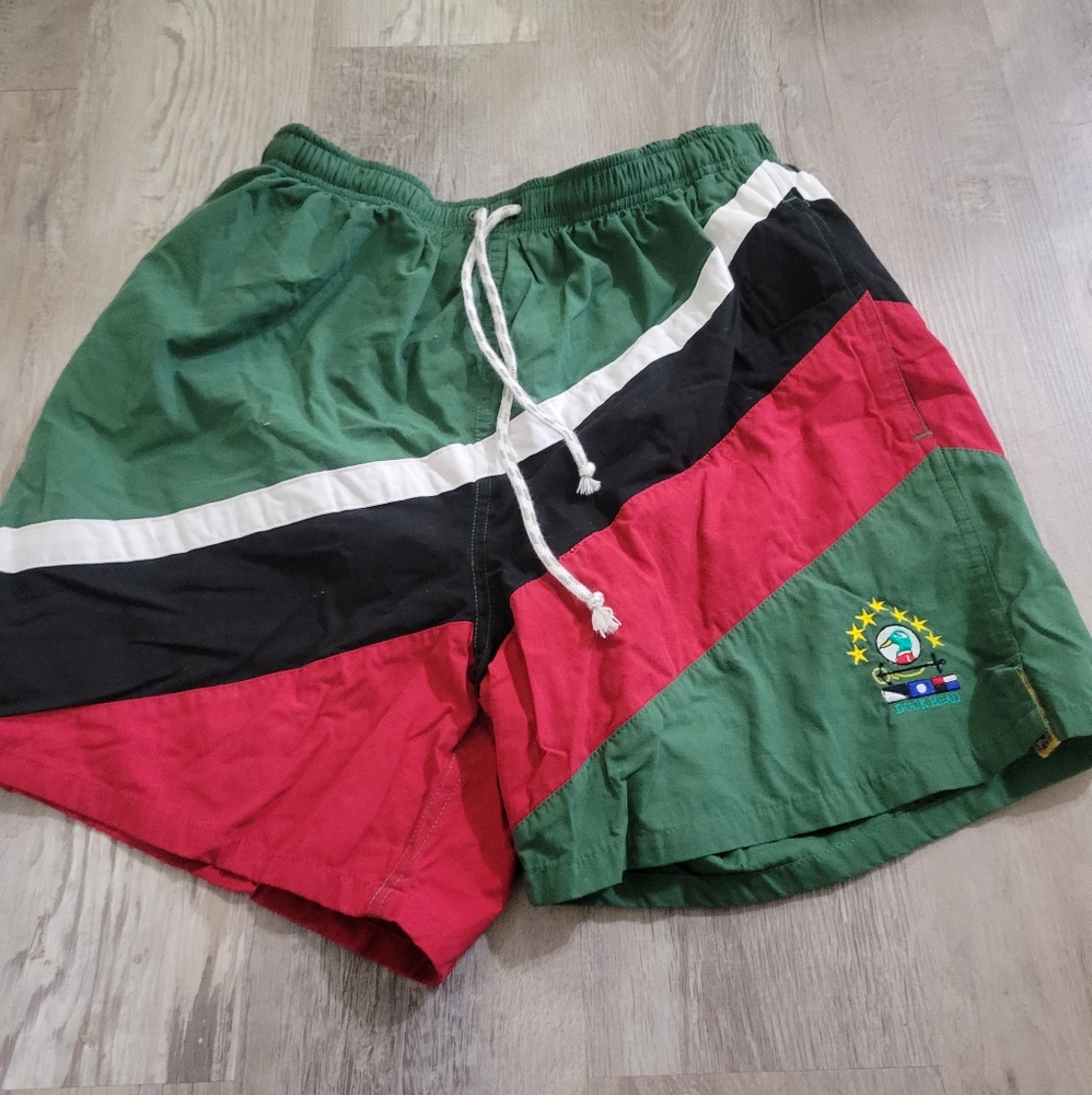 Duck head shorts swim trunks Medium Red Green White Black